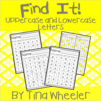 Preview of Find It! Letters ~ Lowercase and Uppercase Capital Letters