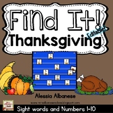Find It! Thanksgiving - {Numbers 1-10 and Sight Words}