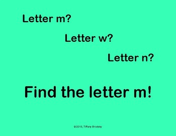 Preview of Find Letter M Interactive Game