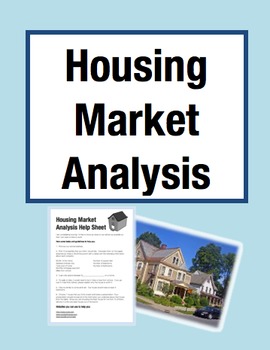 Preview of Find Me a Home! Housing Market Analysis Math Project (Grades 3-5)