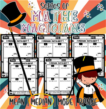 Preview of Find Median Numbers| Mathemagicians' Mean Median Mode Range | Statistics & Data