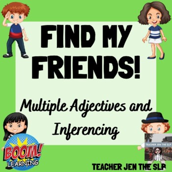 JW Adjectives-Friends Classroom-Distance-Homeschool-Google Drive Bundle