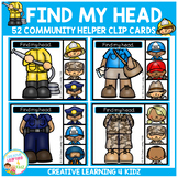 Find My Head Clip Cards: Community Helpers