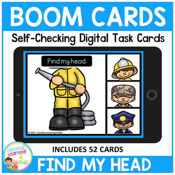 Preview of Find My Head Community Helper Boom Cards for Distance Learning