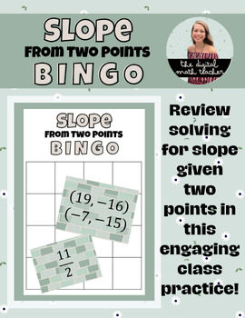 Preview of Find Slope Bingo