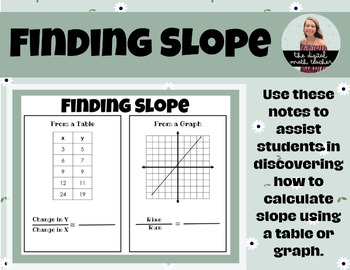 Preview of Find Slope from Table and Graph