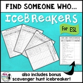 Find Someone Who Adult ESL Icebreakers Speaking Activities