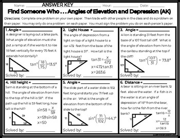 35 Angle Of Elevation And Depression Trig Worksheet - support worksheet