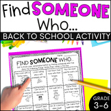 Find Someone Who Back to School Activity - Find a Friend S