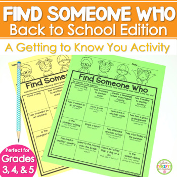 Preview of Find Someone Who Back to School Icebreaker Activity