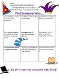 "Find Someone Who..." Behavior and Procedures Review Activity