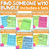 Find Someone Who Bundle | End of Year | Back to School | F