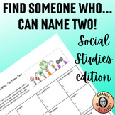 Find Someone Who Can Name Two SS Social Studies Icebreaker