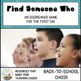 Find Someone Who Choir, Music Class Back To School Game