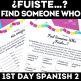 Weekend Chat ¿Fuiste…? - 1st day of Spanish 2 or any Monda