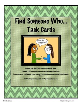 Preview of Find Someone Who...Get to Know You Task Cards