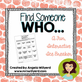 Back to School Ice Breaker - Find Someone Who...
