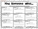 Find Someone Who: Kagan Scavenger Hunt - ELA CCSS L.5.5c