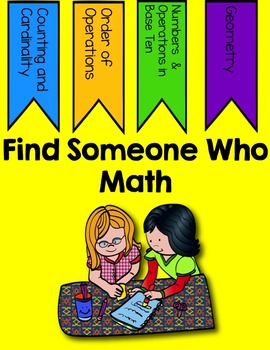 Preview of Find Someone Who- Kindergarten Math