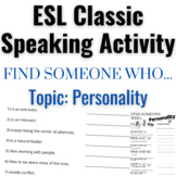 Find Someone Who - Personality - ESL Speaking - Teens & Adults