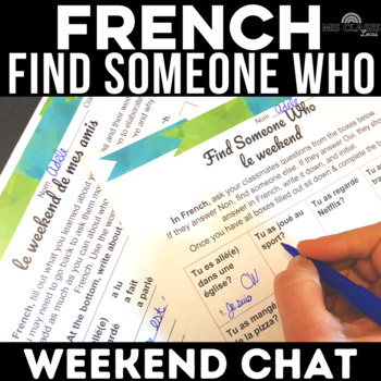 Weekend Chat French Past Tense Find Someone Who By Mis Clases Locas