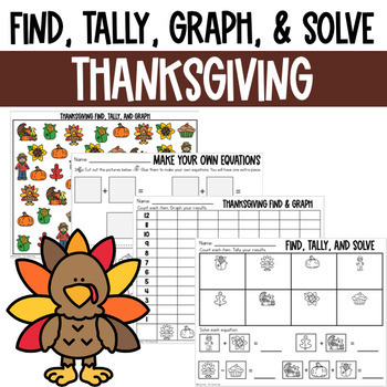 Thanksgiving Math - Find, Tally and Graph