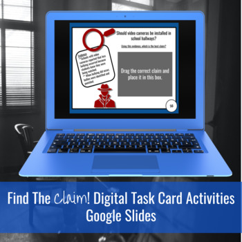 Preview of Find The Claim! Digital Task Card Activities Google Slides and Google Classroom