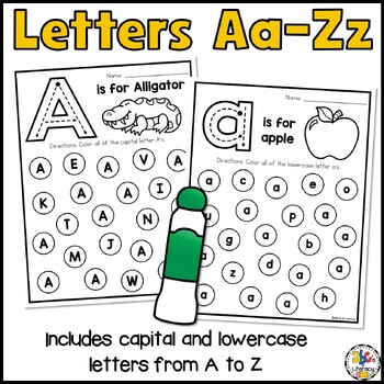 Find The Letter: Alphabet Recognition Worksheets by ABC's ...