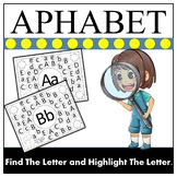 Find The Letter And Highlight The Letter - Alphabet Find