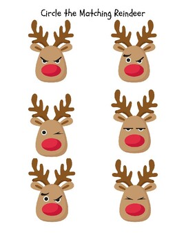 Find The Pair of Reindeer by FUNdamentals of Education | TPT