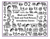 Find Them All! Articulation Picture Seek and Find- Black &
