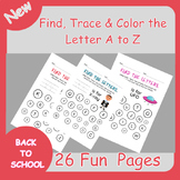 Find, Trace & Color the Letter A to Z Alphabet Worksheet D
