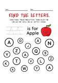 Find, Trace, and Color the Letter A-Z Alphabet Worksheet