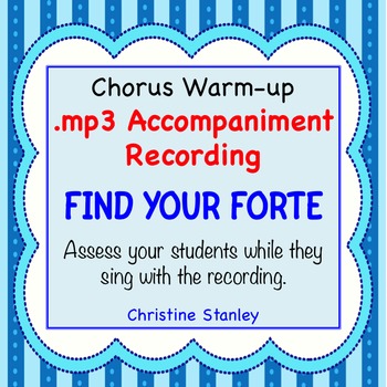 Preview of Find Your Forte Chorus Warm-up Skill Builder ♫ .MP3 Accompaniment