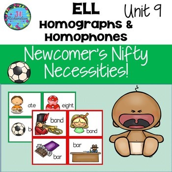 Preview of ESL Lessons -Homophone/Homograph/Homonyms ELL Newcomer Activity