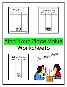Preview of Find Your Place Value Worksheets (Hundreds, Tens, Ones)