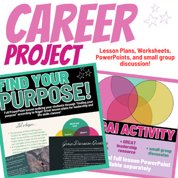 Preview of Find Your Purpose- Life Skills PPTX + Worksheet Sets BUNDLE DEAL!