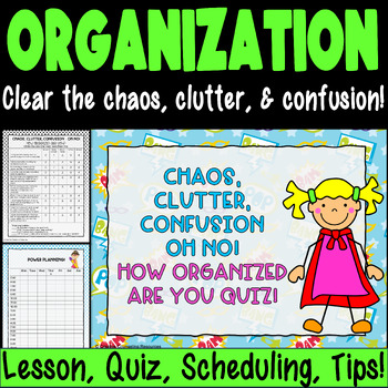 Preview of Executive Functioning Organization Time Management Activities Study Skill Lesson