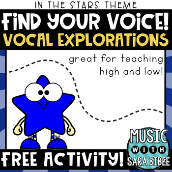 Preview of Find Your Voice - Vocal Explorations {Stars Theme} - FREEBIE!