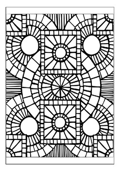 mosaic coloring pages free printable