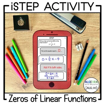 Preview of Find Zeros of Linear Functions Activity | iStep