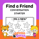 Find a Friend | Back to School Conversation Starter activi
