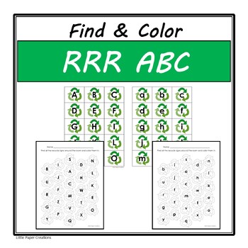 Preview of Find and Color Recycle ABC