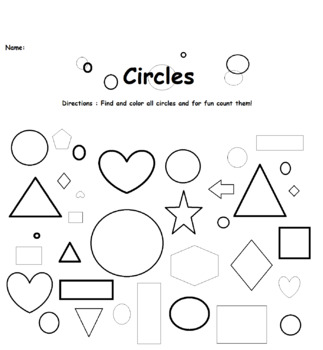 Preview of Find and Color all Circles