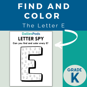 Preview of Find and Color the Uppercase E's | Letter Coloring Printable Activity