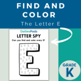Find and Color the Uppercase E's | Letter Coloring Printab