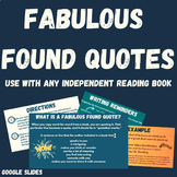 Find and Create Meaning of Quote Any Independent Reading B
