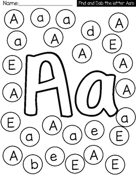 Find and Dab Alphabet Identification Uppercase and Lowercase Bingo Dab ...