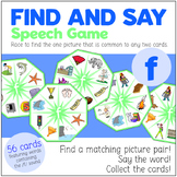 Find and Say! – 'F' –  articulation / speech therapy game