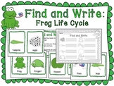 Frog Life Cycle Stages Find and Write Science Writing Cent